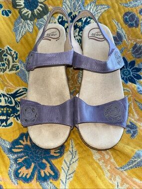 Dansko Lavender Leather Slingback Sandals
